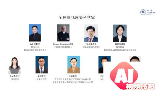 安徽大学人工智能研究方向9位学者荣登全球前2%顶尖科学家榜单