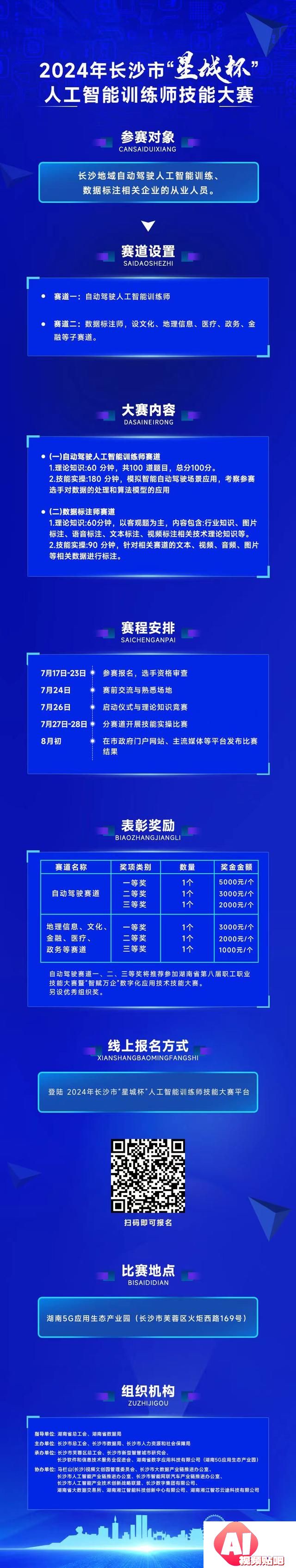 长沙首届“星城杯”人工智能训练师技能大赛报名开启！奖金高达5000元
