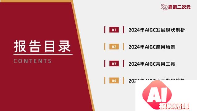 「靠谱二次元」行研组：2024年「AIGC发展趋势」报告
