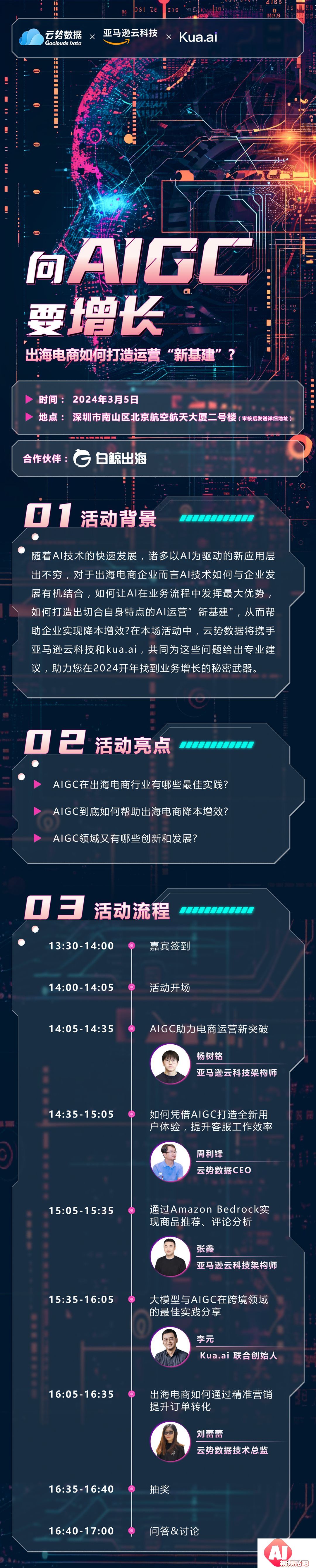 【3.5深圳】向AIGC要增长，出海电商如何打造运营“新基建”？