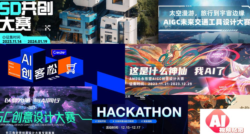 【12月赛事合集】AI设计/创意/征文/音乐/虚拟人/开发大赛全部在这里！持续更新中…