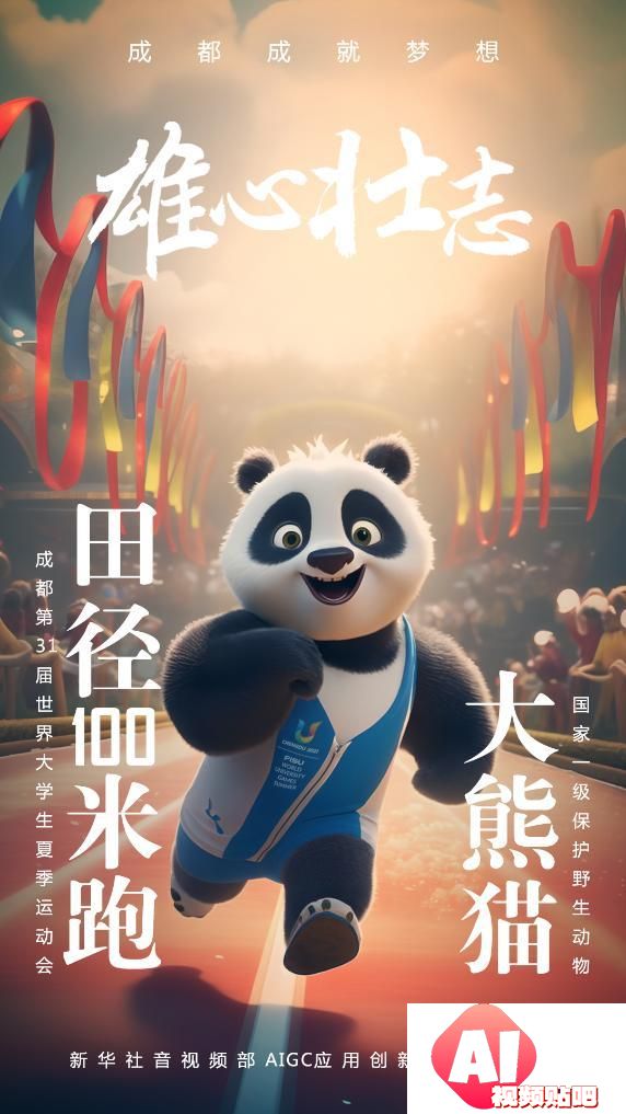 AIGC：珍稀“宝贝”为成都大运会加油助威